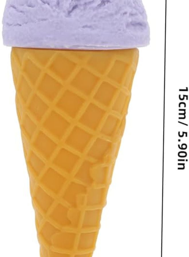 Lavender Fake Ice Cream Cone Model Realistic Display Prop For Home Decor Photography - Image 2